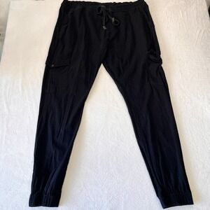 Steve's Jeans Mens 5X Pants Joggers Black Drawstring Pull On‎ Big & Tall